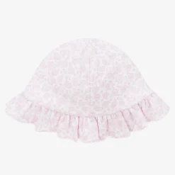Baby Girls Pink Cotton Summer Gardens Sun Hat