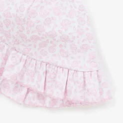 Baby Girls Pink Cotton Summer Gardens Sun Hat