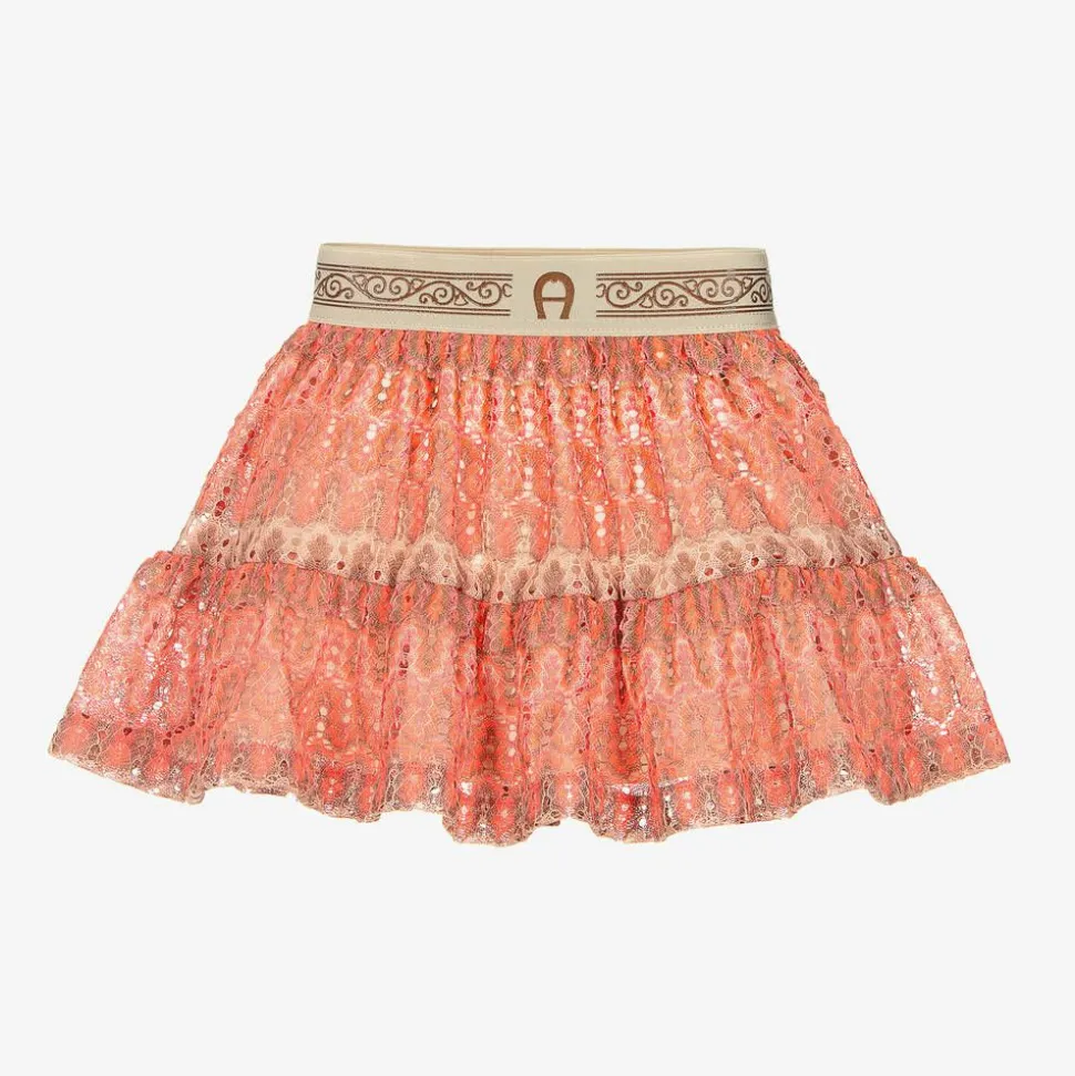 Baby Girls Pink Crochet Lace Skirt