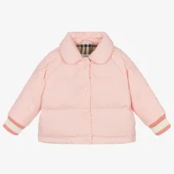 Baby Girls Pink Down Padded Puffer Jacket