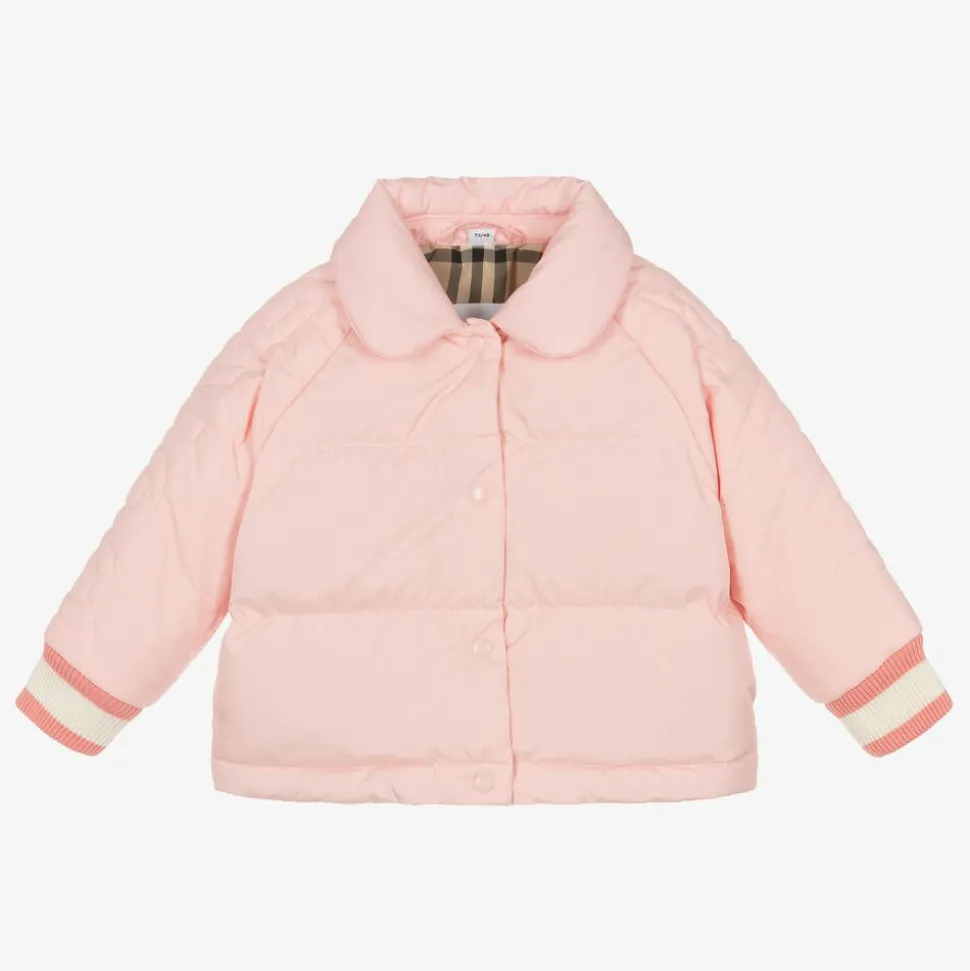 Baby Girls Pink Down Padded Puffer Jacket