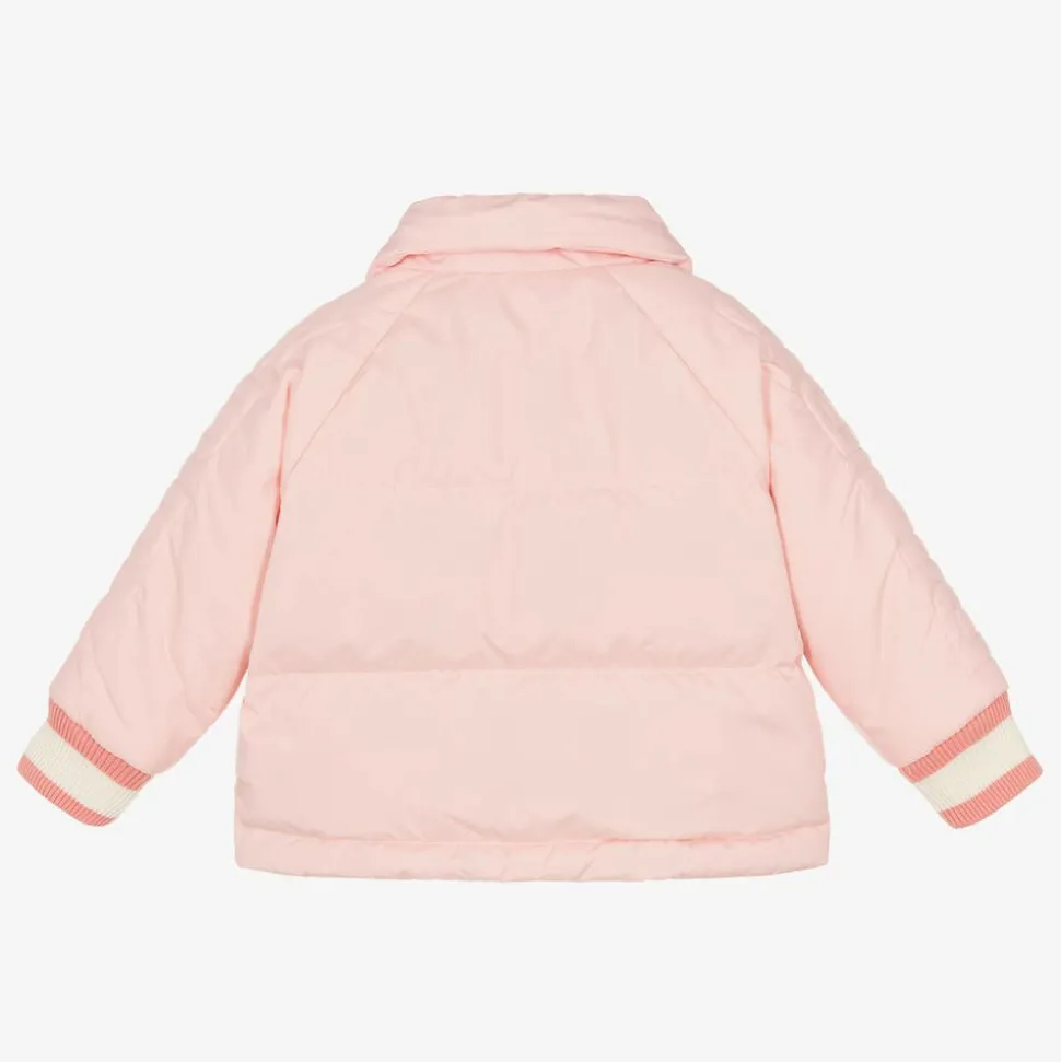 Baby Girls Pink Down Padded Puffer Jacket