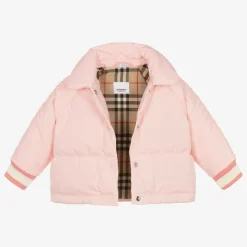 Baby Girls Pink Down Padded Puffer Jacket