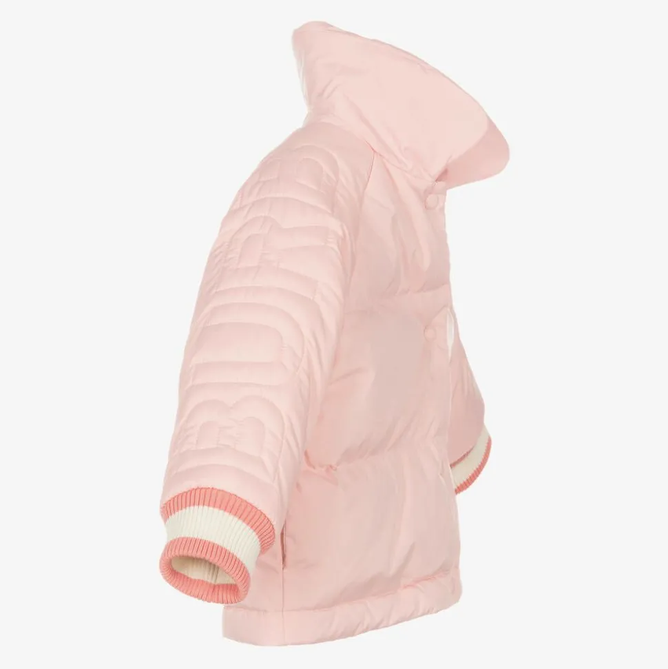 Baby Girls Pink Down Padded Puffer Jacket