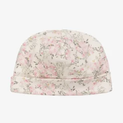 Baby Girls Pink Floral Cotton Hat
