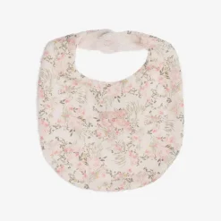 Baby Girls Pink Floral Cotton Bib