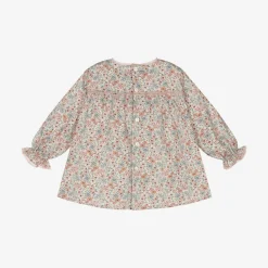 Baby Girls Pink Floral Cotton Dress