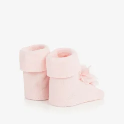 Baby Girls Pink Headband & Booties Set