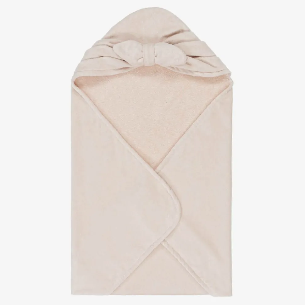 Baby Girls Pink Hooded Cotton Towel