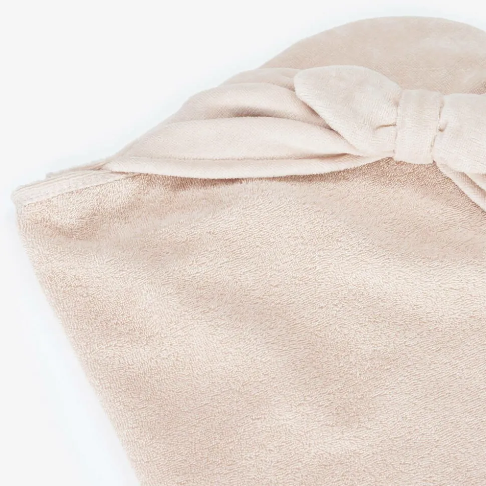 Baby Girls Pink Hooded Cotton Towel