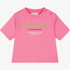 Baby Girls Pink Horseferry Cotton T-Shirt