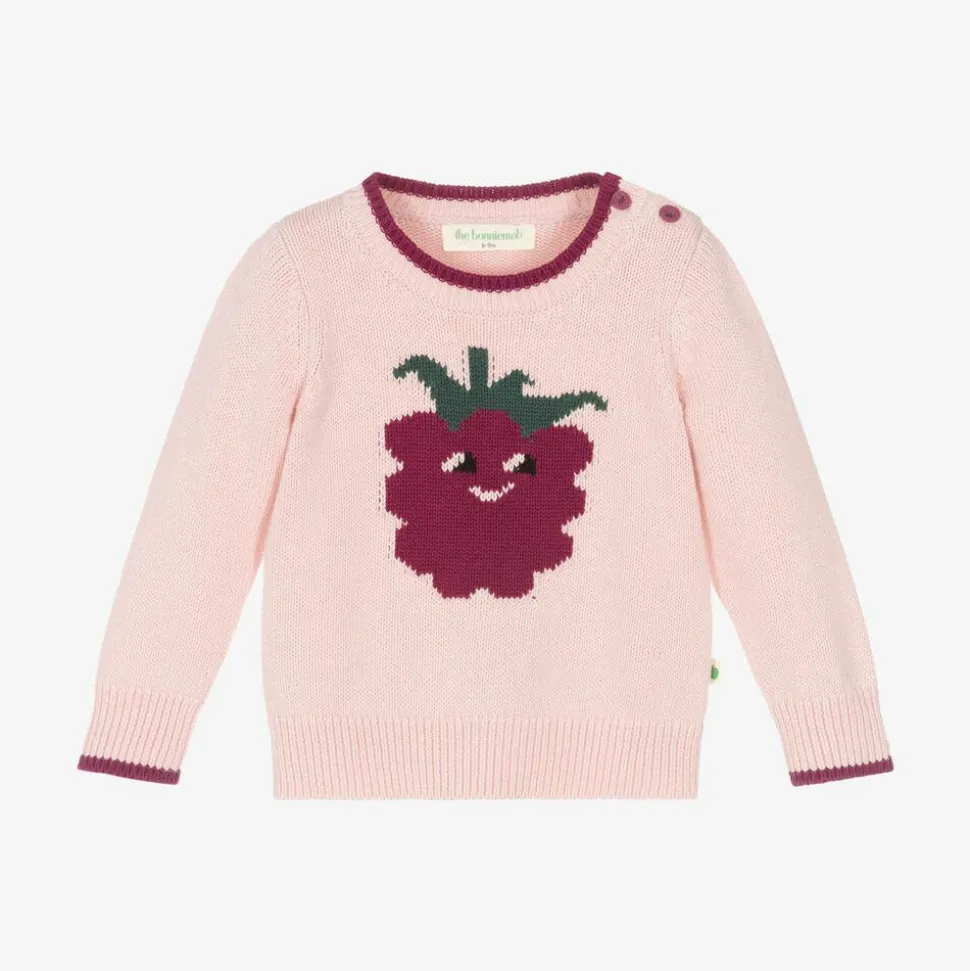 Baby Girls Pink Knitted Cotton Jumper