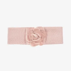 Baby Girls Pink Knitted Flower Headband