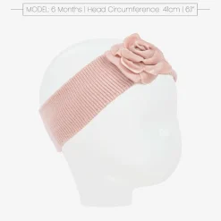 Baby Girls Pink Knitted Flower Headband