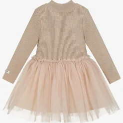 Baby Girls Pink Knitted Tulle Dress