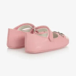 Baby Girls Pink Leather Shoes