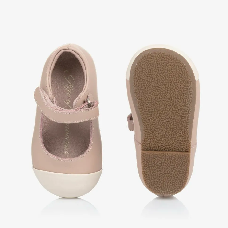 Baby Girls Pink Leather Shoes