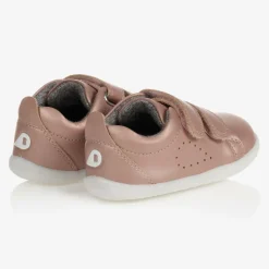 Baby Girls Pink Leather Trainers
