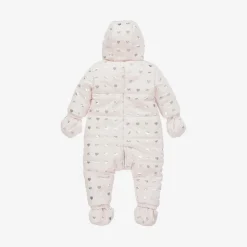 Baby Girls Pink Monogram Snowsuit