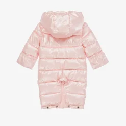 Baby Girls Pink Padded Snowsuit