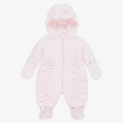 Baby Girls Pink Padded Snowsuit