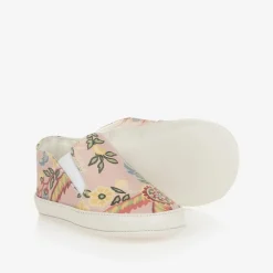 Baby Girls Pink Paisley Floral Shoes