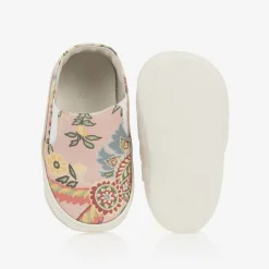 Baby Girls Pink Paisley Floral Shoes