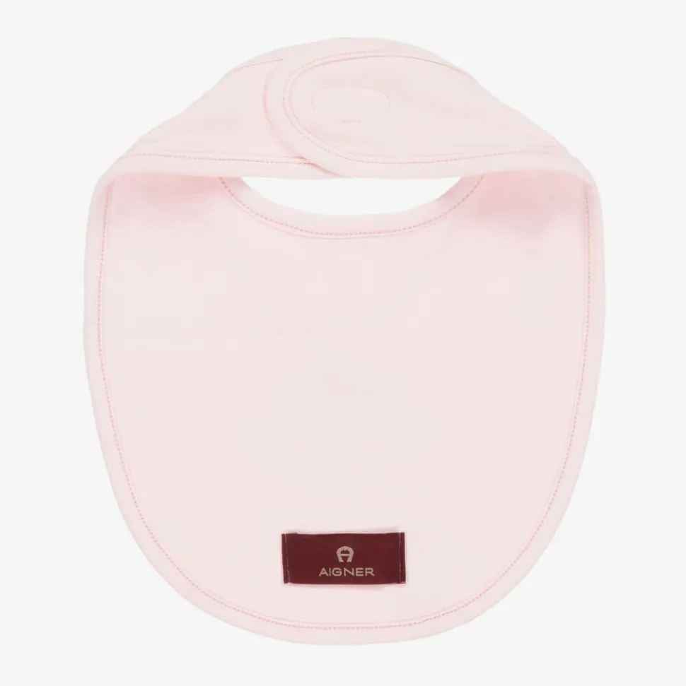Baby Girls Pink Pima Cotton Bib