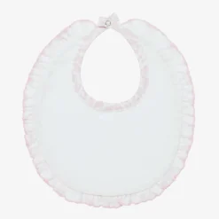Baby Girls Pink Pima Cotton Summer Gardens Bib