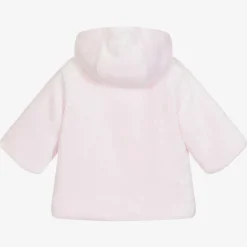 Baby Girls Pink Plush Bunny Coat