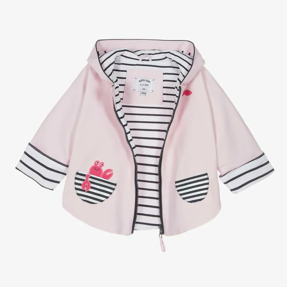 Baby Girls Pink Rain Cape