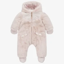 Baby Girls Pink Reversible Snowsuit