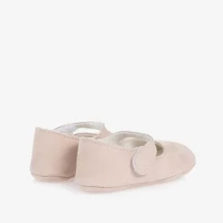 Baby Girls Pink Suede Pre-Walker Shoes