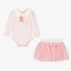 Baby Girls Pink Tulle Tutu Skirt Set