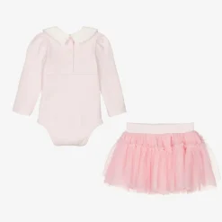 Baby Girls Pink Tulle Tutu Skirt Set