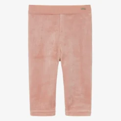 Baby Girls Pink Velour Leggings