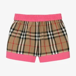Baby Girls Pink Vintage Check Shorts