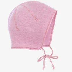 Baby Girls Pink Wool Bonnet