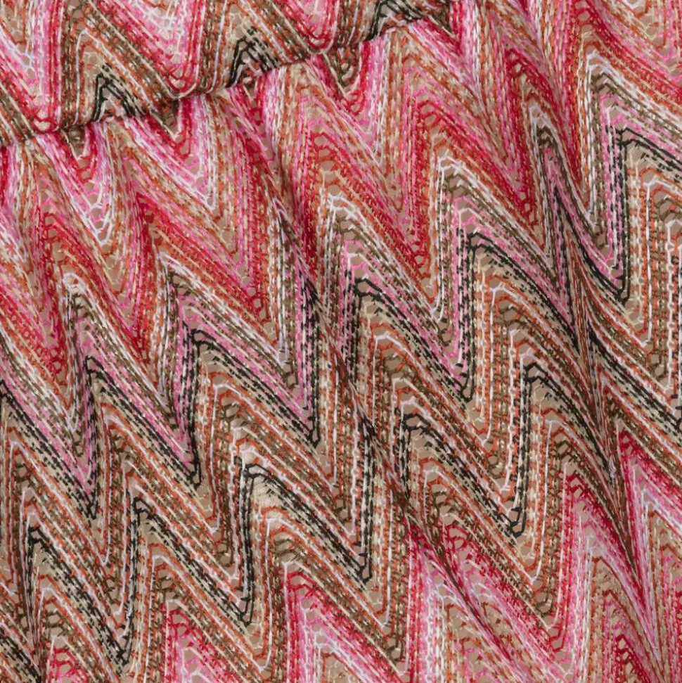 Baby Girls Pink Zigzag Weave Dress
