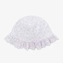 Baby Girls Purple Cotton Summer Gardens Sun Hat