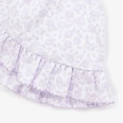 Baby Girls Purple Cotton Summer Gardens Sun Hat