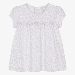 Baby Girls Purple Cotton Summer Gardens Dress