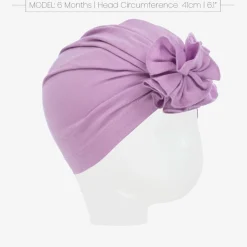 Baby Girls Purple Pima Cotton Hat