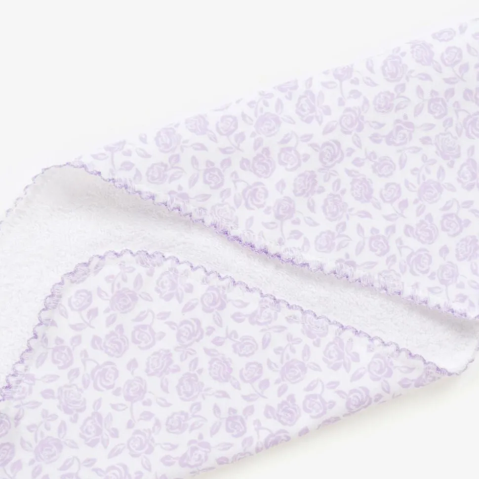 Baby Girls Purple Summer Gardens Burp Cloth (49cm)