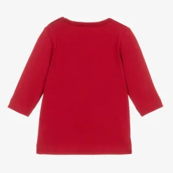 Baby Girls Red Cotton Christmas Tree Top