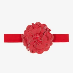 Baby Girls Red Pima Cotton Headband