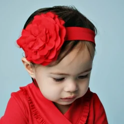 Baby Girls Red Pima Cotton Headband