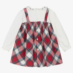 Baby Girls Red Tartan Cotton Dress