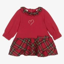 Baby Girls Red Tartan Cotton Dress