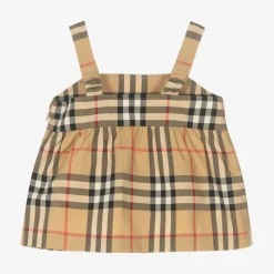 Baby Girls Vintage Check Peplum Top